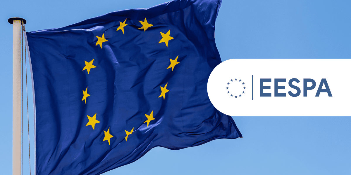 european flag and eespa symbol